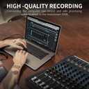 XTUGA 12 Channel Audio Mixer, Professional Sound Board Mixer, DJ Mixing Console System Audio Interface,48V Phantom Digital Effect for PC Podcast Studio Karaoke Streaming Live Recording(CT120)