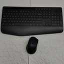 Wireless Keyboard and Mouse Combo - Full-Sized Ergonomic Keyboard with Wrist Rest, Phone Holder, Sleep Mode, Silent 2.4GHz Cordless Keyboard Mouse Combo for Computer, Laptop, PC, Mac, Windows -Trueque (1 PACK, Black)