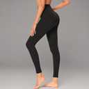 GAYHAY High Waisted Leggings for Women - Soft Opaque Slim Tummy Control Printed Pants for Running Cycling Yoga (Black, S)