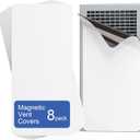 HOXHA 8 Pack Strong Magnetic Vent Covers, 5.5” × 12” Vent Cover Magnetic, Home and RV Vent Magnet Cover for Air Vents Wall Ceiling Floor