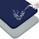 Waterproof Pack and Play Sheets Fitted 2 Pack, Compatible with Graco Pack n Play Sheets 38" X 26" Fits for Baby Playpen/Playard Mattress, Mini Crib Sheets for Boys or Girls, Grey & Navy