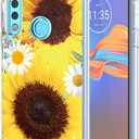 Phone Case for Moto G Stylus, Motorola G Stylus Case for Girls, Slim Shockproof Clear Floral Pattern Soft Flexible TPU Back Phone Protective Cover for Motorola Moto G Stylus 2020 (Sunflower)