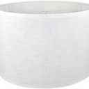 White Lamp Shades,18" Top x 18" Bottom x 12" High,Assembly Required Large Drum Lampshade, Replacement Lamp Shades for Table Lamps, Floor Lamps, Spider Fitter