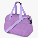 17" Small Gym Bag for Womens & Mens - Personal Item Travel Duffle Bag with Wet Pocket and Trolley Sleeve | Under Seat Weekender Carry on Luggage (Light Purple)