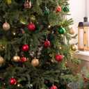 Valery Madelyn Christmas Tree Decorations Ornament Set, 50ct 2.36 Inches Red Green and Gold Shatterproof Christmas Ball Ornaments Hanging Xmas Holiday Party Decor (Large)