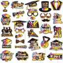 30Pcs Colorful Graduation Happy Decorations Photo Booth Props,Multi-Color Graduation Party Birthday Supplies
