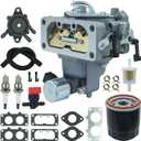 15004-7024 Carburetor Replaces for Kawasaki 15004-0763 15003-7115 15004-1010 15004-0866 15004-0940 15004-0941 15004-0865 Fits for FH641V FH661V FH680V FH721V FX850V with Oil Filter Fuel Pump