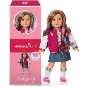 American Girl, Truly Me 18-inch Doll #101 with Gray Eyes, Wavy Caramel Hair, Light-to-Medium Skin, for Ages 6+