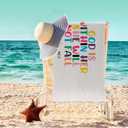 Christian Beach Towel 30x60 Inch, God is Within Her She Will Not Fall Bible Verse Oversized Bath Pool Swim Towels Blanket for Bathroom Travel Swimming Camping Picnic Sport, Christian Gifts