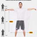 Hitituto Rain Ponchos for Adults - Extra Long Emergency Poncho with Hood, 6/12/24 Family Pack Raincoat, Home Survival Kits (Blue)