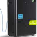 Energy Star 2024 Dehumidifier with [ Pump] for Basement  [44dB Quiet, Easy to Clean & Clog-Free], Max 75 Pints/Day, 16.5ft Drain Hose, Auto Shut-Off, Auto-restart, Black