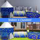 PigPigPen 3pc Kids Play Tent for Boys with Ball Pit, Crawl Tunnel, Princess Tents for Toddlers, Baby Space World Playhouse Toys, Boys Indoor& Outdoor Play House, Perfect Kids Gifts