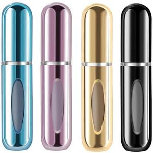 Yamadura Mini Refillable Perfume Portable Atomizer Bottle Refillable Perfume Spray, Refill Pump Case for Traveling and Outgoing (5ml, 4 Pack) 4