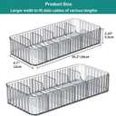 Cable Storage Boxes Organizers 2 Pack, Cord Charger Storage Organizer Box Case with 20pcs Cable Ties, Stackable, Clear