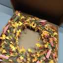 J'FLORU 28 Inch Artificial Fall Wreath Large Fall Wreaths for Front Door Autumn Wreath with Daisy and Lavender Berry Fall Leaves for Wall Fireplace Farmhouse Thanksgiving Day Harvest Festival Decor