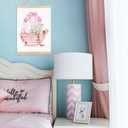 FDHSPAAM Vintage Pink Bathroom Wall Art Decor, Girly Bathroom Decor, Trendy Coquette Pink Bow Woman Drinking Wall Art Posters for Bath Room Washroom Restroom Spa, 12x16 Inch