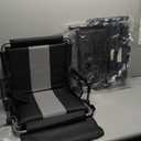 ALPHA CAMP Stadium Seat Chair for Bleachers with Back & Arm Rest (Black Grey-2pcs)