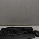 Wireless Keyboard and Mouse Combo, 2.4G Full Size Wave Keys Ergonomic Keyboard with Wrist Rest, Phone Holder, 3-Level DPI Wireless Silent Mouse with 6-Buttons, for Windows, Mac OS, Laptop, PC (Black)