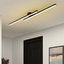 Modern Ceiling Light with Remote, 43.3" Black Sputnik Ceiling Lamp, 32W Dimmable LED Lighting Fixture for Dining Room Living Room Kitchen Island, 2 Lights