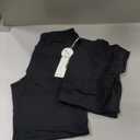 WiWi Men's Pajama Sets Viscose from Bamboo Sleepwear Short Sleeve Top and Pants Pjs Sets with Pockets Drawstring S-XXL, Black 