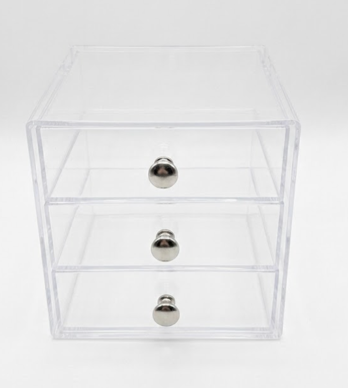 Small Clear Stackable Storage Drawers,Acrylic Bathroom Makeup Organizer,Plastic Storage Bins For Vanity, Undersink, Kitchen Cabinets, Pantry, Home Organization