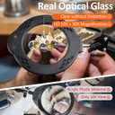 Magnifying Glass with Light and Stand, 10X 30X Desktop LED Magnifying Lamp with Base and Clamp, 5 Color Modes, 3 Dimmable Levels Hands Free Magnifying Glass for Reading, Close Work, Crafts, Jewelry