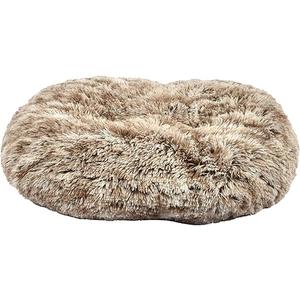 Poilu Extra Soft Plush Dog Cushion, Non-Slip Donut for Dogs and Cats Medium Size, Machine Washable, Beige, 73 x 58 x 20 cm