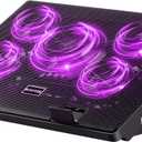 Kootek Laptop Cooling Pad, Laptop Cooler with 5 Quiet Fans for 12"-17" Computer PC Notebook Gaming Laptop Fan, Height Adjustable Laptop Cooling Stand Laptop Accessories (Purple)