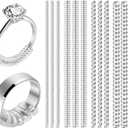 ARCUAT Ring Sizer Adjuster for Loose Rings, 12 Pack 4 Sizes Invisible Clear Silicone Ring Guard for Women Men, Ring Resizer Tightener Spacer Fitter for Too Big Ring, Make Ring Smaller without Resizing