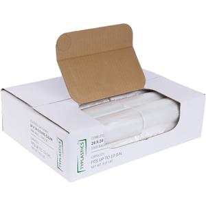 TYPLASTICS Trash Can Liner  Wholesale 1000 Count Garbage Bags on Perforated Roll 710 Gallon Multipurpose for Office Bathrooms Business Home Commercial and Industrial Needs 24" x 24"