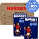 Huggies Size 5 Overnites Baby Diapers: Overnight Diapers, Size 5 (27+ lbs), 100 Ct (2 Packs of 50)