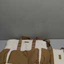 Puffer Lunch Tote Bag for Women, 15.6 Inch Laptop Work Bag with Insulated Lunch Compartment & Large Cup Holder, Lightweight Quilted Puffy Lunch Box Purse for Teacher Nurse Travel Office Daily School (Brown)