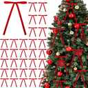 36PCS Red Bows for Christmas Tree 5 x 7 Inch Rustic Velvet Christmas Bows Vintage Ribbon Premade Bow for Wreaths, Gift Wrapping Home Indoor Outdoor Holiday Party Decor