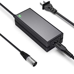 24V 2A Electric Scooter Battery Charger, Suitable for Go Go Elite Traveler, Pride Mobility, Jazzy Electric Chair Battery, and Plus Ezip Mountain Trailz 3-pin XLP Scooter Charger