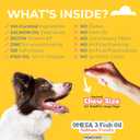Omega 3 Soft Chews Salmon Oil for Dogs Skin and Coat Support, Itch Relief & Shedding Support EPA & DHA Dog Fish Oil Fatty Acids 120 Chews by Makondo Pets.