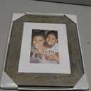 Malden International Designs Manhattan Distressed Mat Picture Frame, 5x7/8x10, Gray