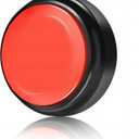 Record Talking Button Easy Button Recording Voice Button Funny OfficeToys Multifunctional Dog Buttons Talk for Communication-Classroom-Friendly Recordable Sound Buttons Buzzer ButtonBlack+Red