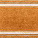 KAF Home Coir Doormat with Heavy-Duty, Weather Resistant, Non-Slip PVC Backing | 17 by 30 Inches, 0.6 Inch Pile Height | Perfect for Indoor and Outdoor Use (White)