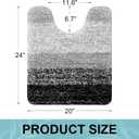 Arotive Microfiber Bathroom Rugs, Shaggy Soft and Absorbent Contour Toilet Rugs, Non-Slip, Thick Plush Machine Washable Dry Bath Mats for Toilet Base, 24x20, Black, U-Shape