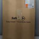 Safety 1st Extra Wide Baby Gate with Door: Premium Child Safety, Extra Tall Gate for Doorways, Dog Gates, Easy Installation, 36" Tall & Wide, Fits 29"-47" (White)