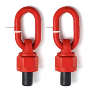 2pcs M10 x 18 0.45Ton-0.9Ton G80 Swivel Eye Bolt Alloy Steel Material 360 Rotation Hoist Ring Heavy Duty Large Carrying Capacity Eye Bolt Tensile Strength ob is 1080MPa