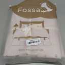 FOSSA Duvet Cover Set 100% Washed Cotton Linen Feel Super Soft Breathable Cozy 3 Pieces Bedding Sets Solid Greyish Pink Full/Double