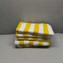 Salt Earth Cotton Striped Beach Cabana Towel, 6 Pack - 30"x60" Quick Dry Towels, Pool Essentials, Travel, Gym & Bathroom Towels, Oversized Beach Vacation Essentials (Lemon Yellow)