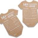 Kate Aspen Baby Predictions for Baby Shower Advice Cards - 50-Count Onesie Shaped Baby Shower Games for Girl or Boy - Gender Neutral Decor, Table Decorations, Activity and Keepsake For New Parents