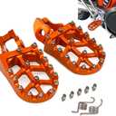 JFG RACING Dirt Bike Foot Pegs CNC Motorcycle Footpegs for 85-530 SX SXF EXC EXCF XC XCF 2016-2023/GASGAS EC300 EC250F 21-24/EC350F 21-23-Orange (102)