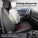 Umbrauto Seat Covers for Silverado/Sierra| Waterproof Leather Pickup Truck Custom Seatcovers Full Set for Chevy Silverado GMC Sierra 2014-2018 1500, 2015-2019 2500HD 3500HD Crew Double Extended Cab