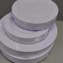 KIRE 120PCS White Plastic Plates - Heavy Duty White Disposable Plates for Party/Wedding - Include 60Pieces 10.25inch Dinner Plates - 60Pieces 7.5inch Dessert/Salad Plates