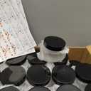 Clear 4 oz Plastic Jars with Lids & Labels - Refillable Cosmetic Small Containers with Black Screw Lid/Slime Containers (4 fl.oz, 48Pack)