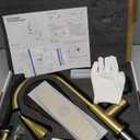 TOYWIA Gold Kitchen Faucets with Pull Down Sprayer, 3 Function Sprayer, Stainless Steel Single Handle High Arc Sink Faucet for RV, Bar, Farmhouse, Laundry, Outdoor