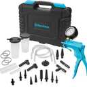 DURATECH 2 in 1 Brake Bleeder Kit, Brake Fluid Bleeder Kit with Handheld Vacuum Pump, for Automotive, Organized in Portable Case